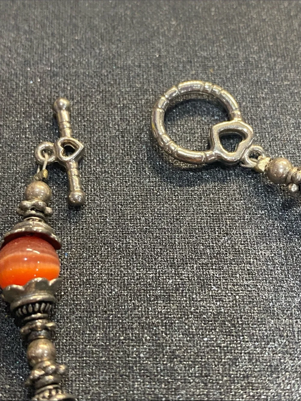 Vintage Cats Eye Toggle Bracelet 6 inch